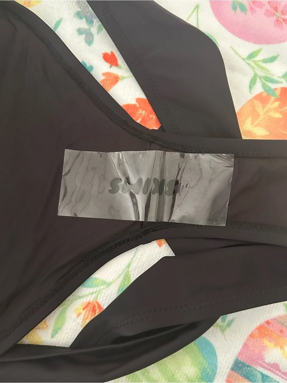 SKIMS SWIM Black High-Rise Bikini Bottom